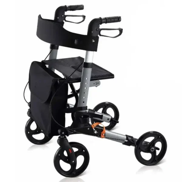 Senior High Quality Aluminium Durable Adjustable Adult Rollator Walker For Elderly