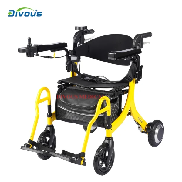 New Products Lightweight Folding Elderly Disabled Electric Rollator Scooter Walker Shopping Cart Motorized Wheelchair - Image 3