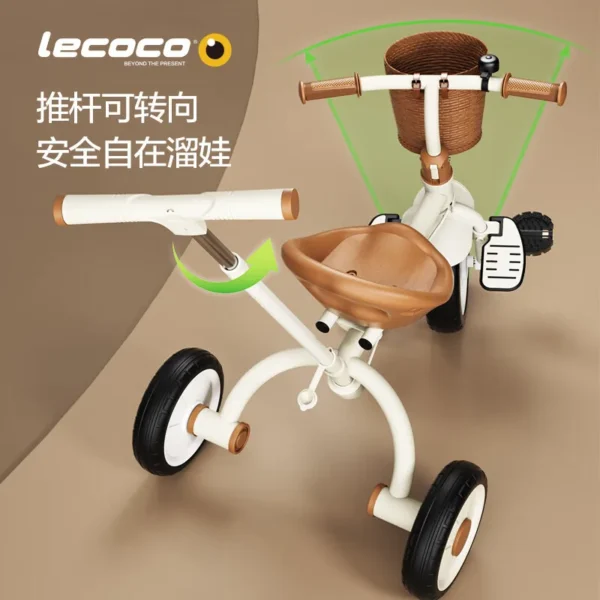 Children's tricycles, toddlers, bicycles, inflatable free with push rods, baby strollers, baby tricycles - Image 3