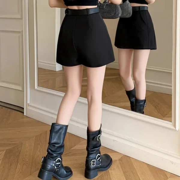 New Women Casual Suit Shorts 2025 Spring Summer Fashion High Waist A-line Shorts Skirts Korean Style Ladies Casual Culottes - Image 5