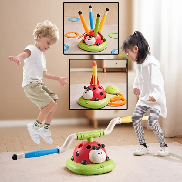 3 Styles Rocket Launcher Ladybug Ferrule Jump Game Machine Outdoor Toy Grasping Movement Ability Developing Sports Educational - Image 2