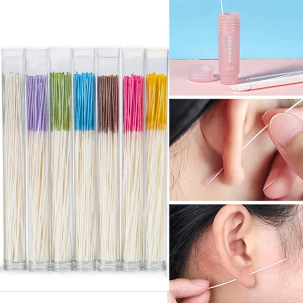 11cm 70pcs Ear Hole Cleaning Line Piercing Aftercare Sterilization Disposable Earrings Hole Cleaner Disinfection Ear Wires - Image 3