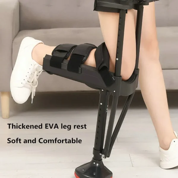 Single Leg Telescopic Walking Aid Support-Free Walking Aids Knee Walker Stick Hands Free Crutch Leg Knee Mobility Support - Image 2