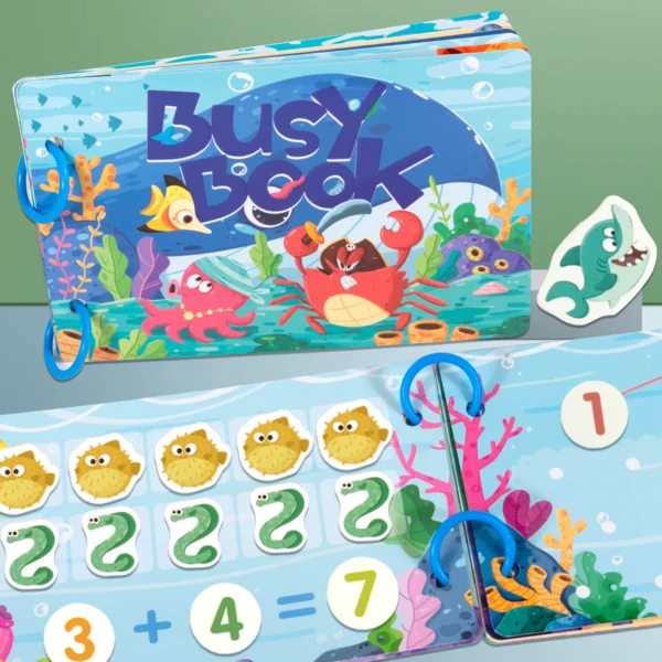 Children Early Education Quiet Busy Paste Book Baby DIY Puzzle Sticker Montessori Toy Portable Reusable Classified Sticker Book - Image 5