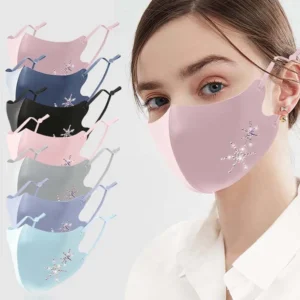 Adjustable Anti Haze Sun protection Anti-Pollution Breathable Rhinestone Reusable Health Care Face Cover Dust Mask Face Mask