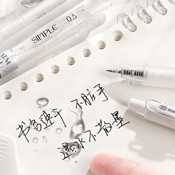 5Pcs Simplicity Fashion Gel Pen Set Solid Color Cute Quick Drying Neutral Pens Lovely Student Stationery School Office Supplies - Image 6