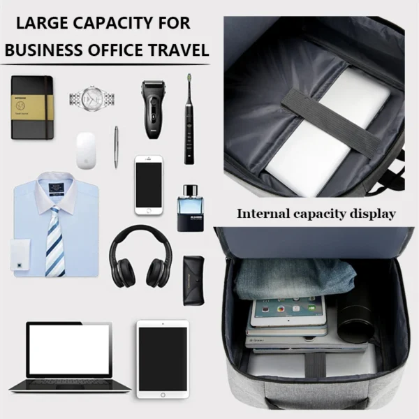 Waterproof Business Backpack Men USB School Backpacks 15.6 Inch Laptop Backpack Large Capacity Bagpacks for Men Back Pack Bags - Image 5