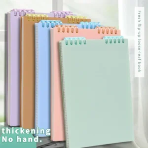 A5 60 Sheet Thick Notebook Spiral Binding Loose-leaf Notebooks with Lines Page for Students School Office Stationery Supplies