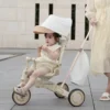 Lightweight Three-wheel Baby Stroller Adjustable Push Bar Foldable Three-wheel Baby Stroller Multi-functional Children's Bicycle