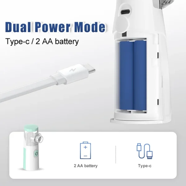 Portable Nebulizer Humidifier Medical Silent Mesh Nebulizer Handheld Asthma Inhaler Atomizer Children Health Care Oximeter Mini - Image 3
