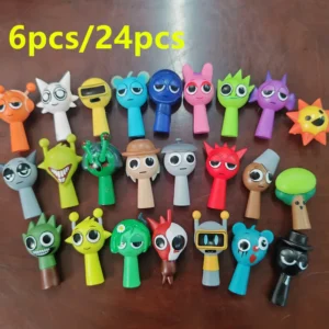 6pcs 4.5cm Funny Sprunki Figuras Model PVC Sprunki Game Action & Toy Figures