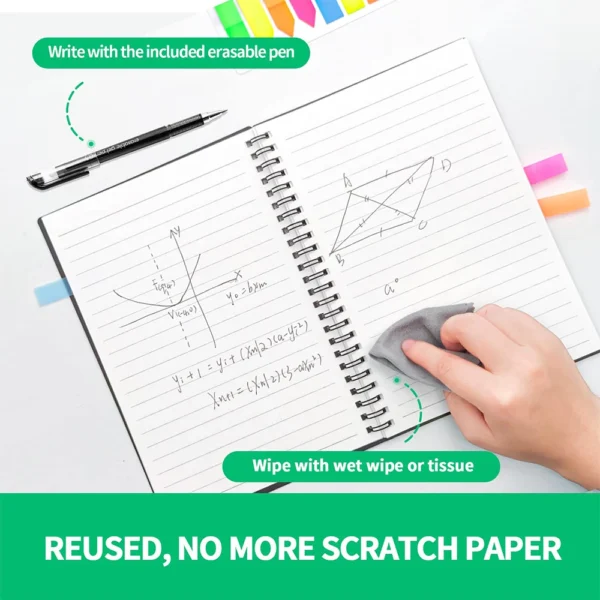 Reusable Notebook Erasable Wirebound Notebook Cloud Storage App Paperless Waterproof Hardcover Diary Book Gifts A4 A5 A6 Size - Image 4