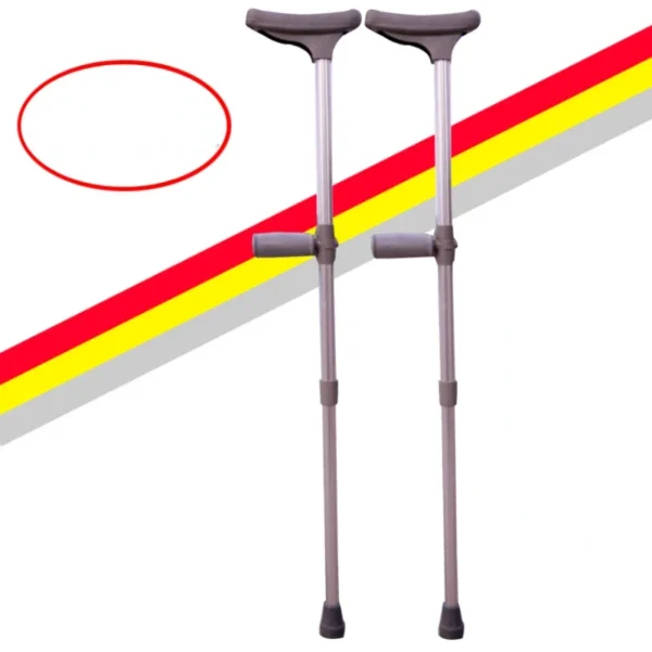 Telescopic Armpit Crutches, Adjustable Walking Aid, Non-Slip Rehabilitation Stick, Comfort Grip for Elderly Support - Image 3