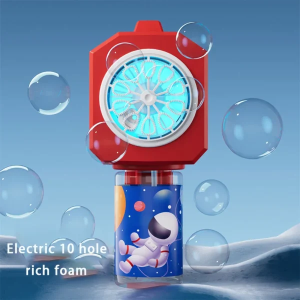 Children's Handheld Automatic Porous Space Bubble Gun Outdoor Entertainment Toy [Without Bubble Water] - Image 2