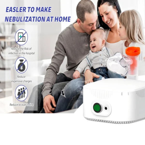 Portable Cough Atomizer,Nebulizer Machine for Adults Kids,Handheld Timing can Nebulizer Airway Inhale Humidifier Health Care - Image 2