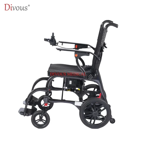 Hot New Design Luxury Portable Lightweight Ultra Light Foldable Carbon Fiber Electric Wheelchair For Disabled Wheelchair - Image 3
