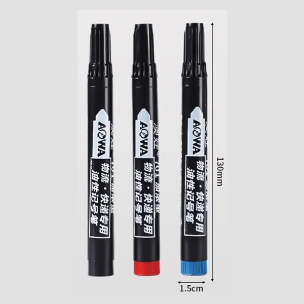 5-50Pcs Waterproof Oil-based Marker Pen Markers Black Blue Red Ink for Glass Metal Stationery Art Drawing Office School Supplies - Image 2