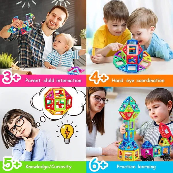 Magnetic Building Blocks Big Size and Mini Size DIY Magnets Toys for Kids Designer Construction Set Gifts for Children Toys - Image 2