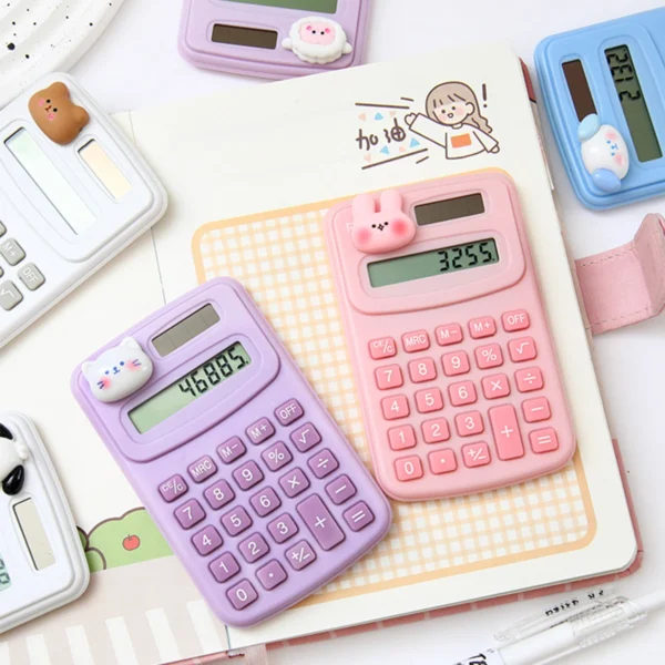 Portable Mini Cute Calculator Cartoon Digit Calculator Students Office School Supplies Stationery - Image 5