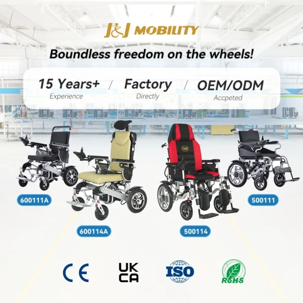 Lightweight Carbon Steel Electric Wheelchair, Foldable Medical Travel Electric Wheelchair 50156-L187 - Image 6