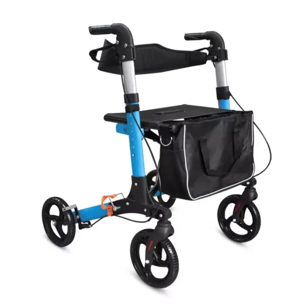 Rollstuhl Elderly Folding Aluminum Walker Rollator with Seat Folding Rollator Walker Rehabilitation Equipment for Patient Adult - Image 2