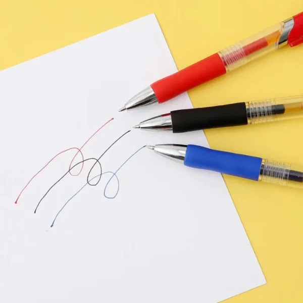 13Pcs Set Ballpen Retractable Gel Pens Black Red Blue Ink 0.5mm Ballpoint Replaceable Refills Office School Supplies Stationery - Image 2