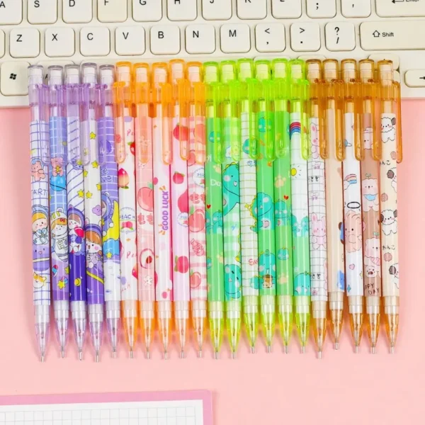 0.5MM 2B Automatic Pencil Come with Eraser Cute Cartoon Mechanical Pencil Press Type Movable Pencil Drawing Writing Stationery - Image 3