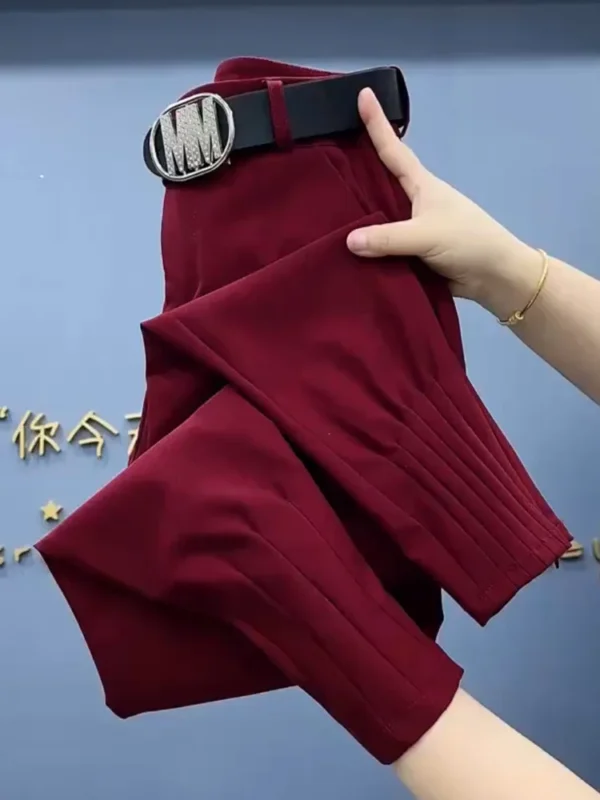 Autumn Winter Casual Pants Women's High Waist Slim Feet Harem Pants Loose and Fashionable Martin Boots and Pants