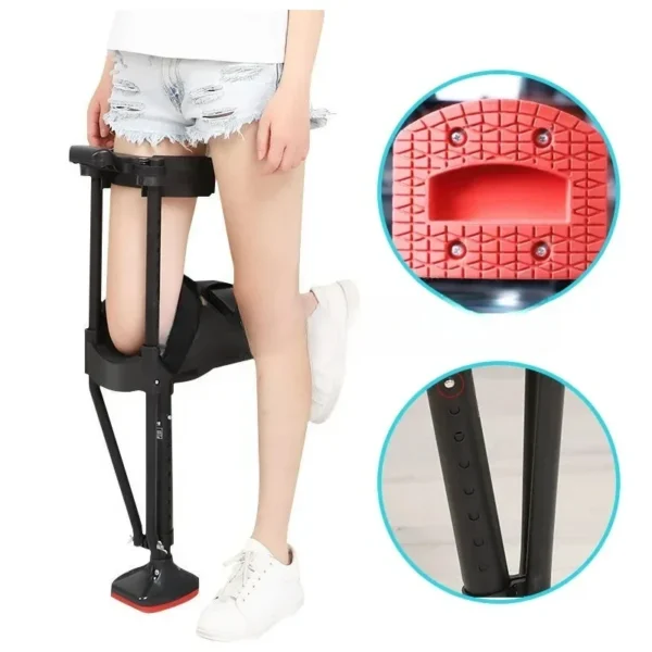 New Telescopic Assisted Medical Walking Crutches For Adults Hands Knee Crutch Anti Skid Single Leg - Image 2