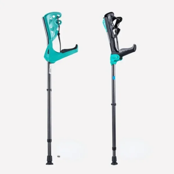 Anti-slip Height Adjustable Shock-absorbing Medical Crutches Elbow Crutch,Orthopedic Crutches,Aluminum Alloy Elderly Walking Aid - Image 5