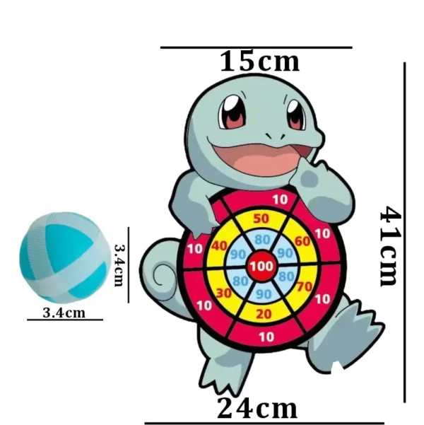 Pokemon Pikachu Squirtle Kids Cartoon Dart Board Sticky Ball Family Sports Game Party Interactive Educational Toy Birthday Gift - Image 6
