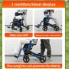 Elderly Rehabilitation Walking Assist Rollator Walker Aluminum Alloy Folding Pulley Mobility Aid Scooter Four-wheel Shopping Car - Image 2