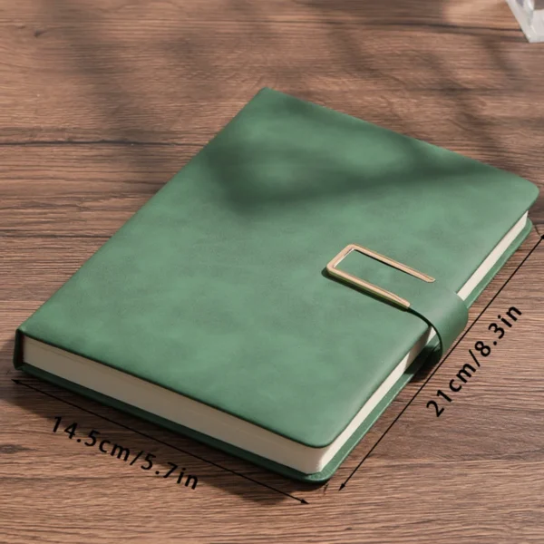 Vintage A5 leather notebook with personalized soft cover - perfect for business meetings and college life - Image 2