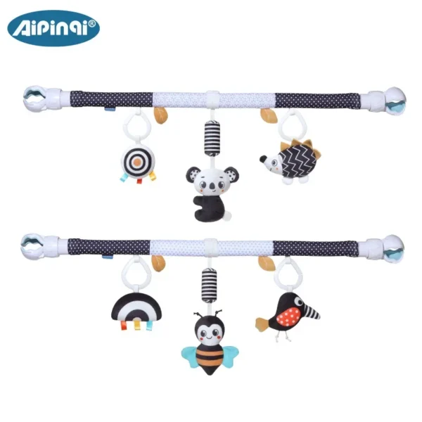Infant Baby Stroller Arch Toy Play Bar Fun Newborns Sensory Activity Adjustable for Bouncers and Car Safe Seat Bed Hanging Toys - Image 5