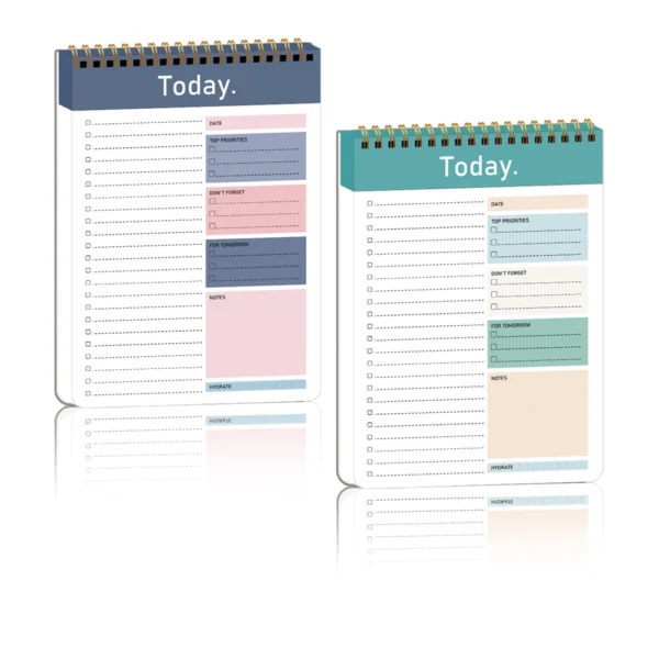 To Do List Notepad - 104 Pages Double-Sided 52 Sheets Daily Undated Planner Notebook, 6.5" X 9.8" Daily Task Pad Productivity