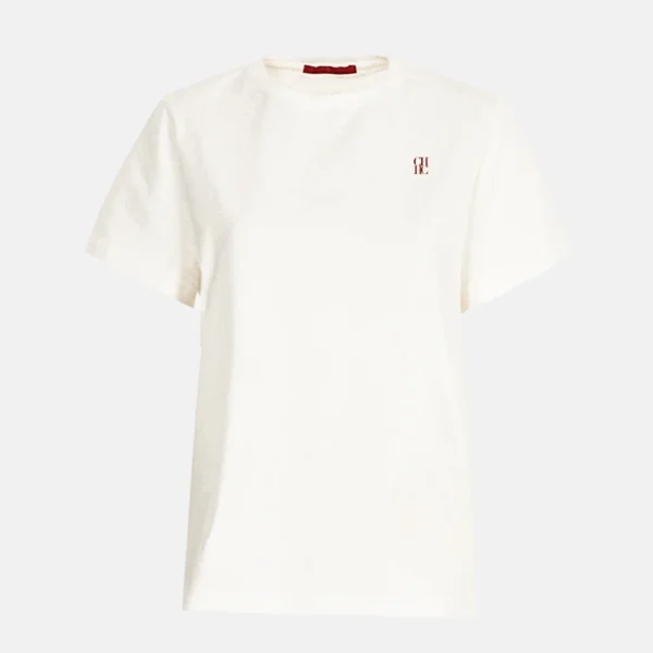 CHCH Women T-Shirts Short Sleeved Tees Casual New White Tops Women's Tee Embroidery Fashion Ladies Cotton Shirts Women Tees Tops - Image 6