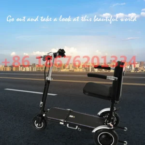 Aluminum Alloy Outdoor Travel 4 Wheel Ultralight Folding Disabled Electric car Mobility Scooters Wheelchair