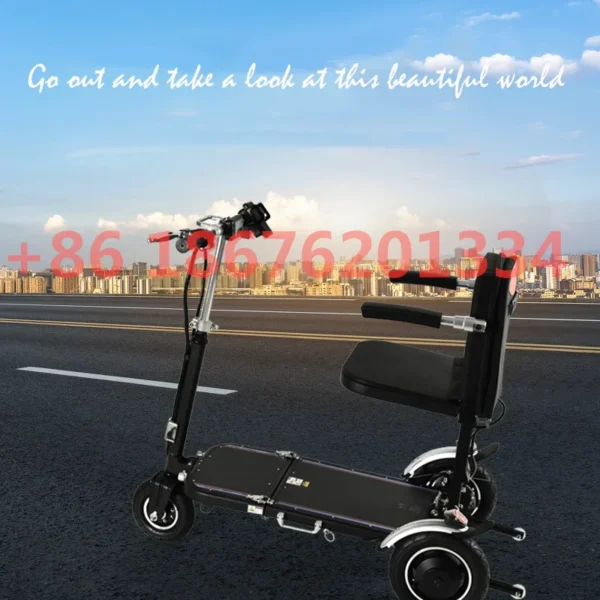 Aluminum Alloy Outdoor Travel 4 Wheel Ultralight Folding Disabled Electric car Mobility Scooters Wheelchair