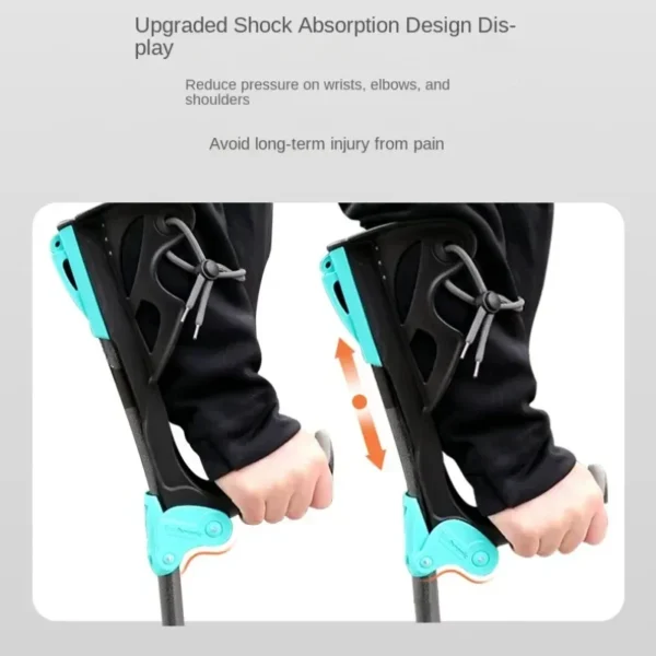 Anti-slip Height Adjustable Shock-absorbing Medical Crutches Elbow Crutch,Orthopedic Crutches,Aluminum Alloy Elderly Walking Aid - Image 6