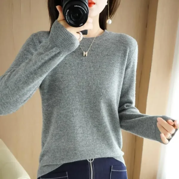 2025 Women Sweater Spring Autumn Long Sleeve O-neck Pullovers Warm Bottoming Shirts Korean Fashion Sweater Knitwear Soft Jumpers - Image 6