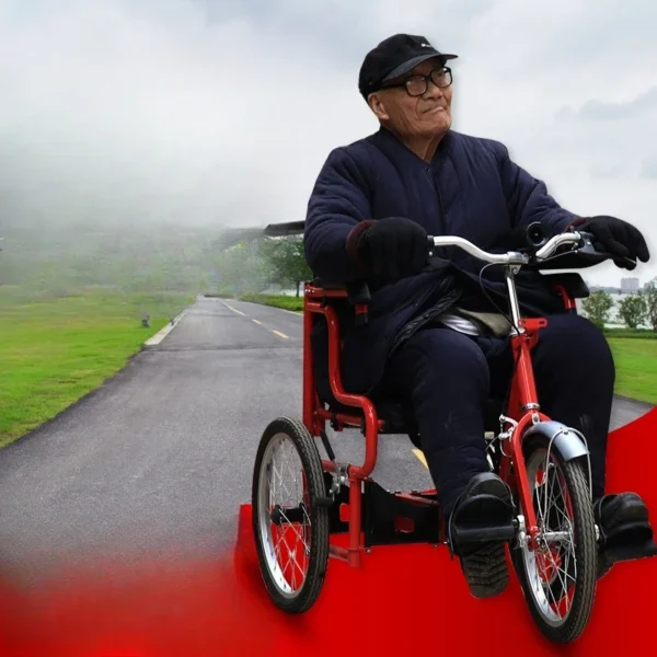 Manual pedal tricycle, wheelchair tricycle for the elderly and adults, rehabilitation and health care tricycle. - Image 2