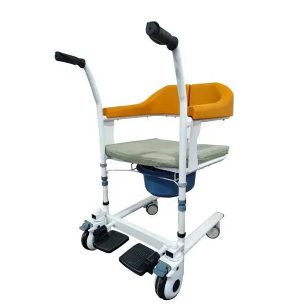 Patient Chair Transit Lift Wheelchair with 180° Split Seat and Commode Toilet Chair for The Elderly and Disabled - Image 2