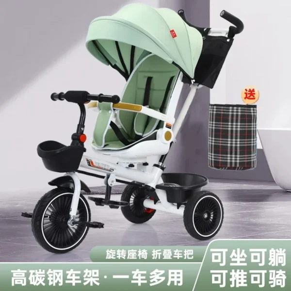 Children's Tricycles Bicycles for Sitting and Lying Down Baby Strollers Rotating Seats Walking Tools for Children - Image 2
