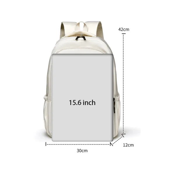 Minimalist Solid Color Unisex Backpacks Leisure Men's Backpack Large Capacity School Bag Women Waterproof Travel Laptop Backpack - Image 2