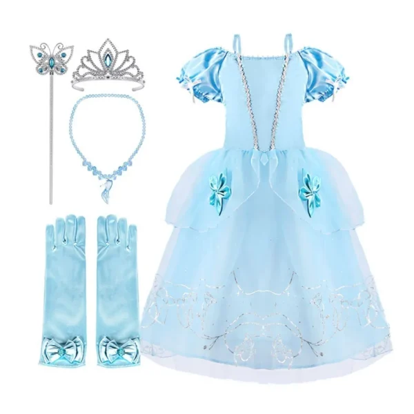 Rapunzel Dress for Girls Cinderella Belle Dress Up Fantasy Children Birthday Party Princess Costume Kids Halloween Clothes - Image 6