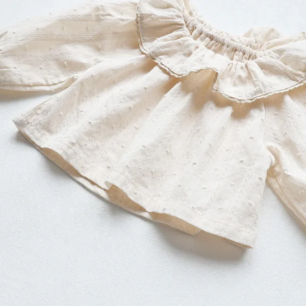 MILANCEL Baby Clothes Peter Pan Collar Girls Blouse Long Sleeve Baby Base Shirt Baby Tops - Image 5