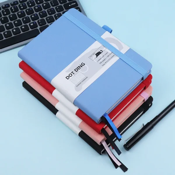 Dot DingDot Matrix Notebook Business Notepad AdvancedpuLeather Simple Student Journal Book - Image 2