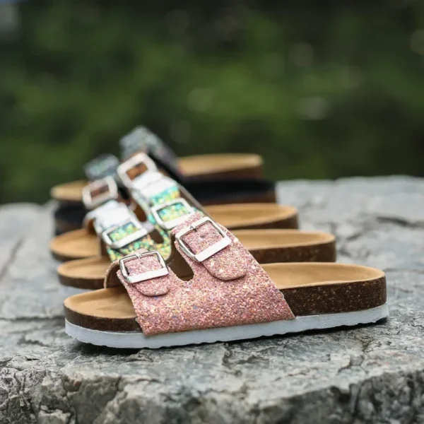Kids Flip Flops Slides Leopard Boys Girls Slippers Open Toe Beach Sandals Summer Women Men Platform Flats Slingback Shoes - Image 4