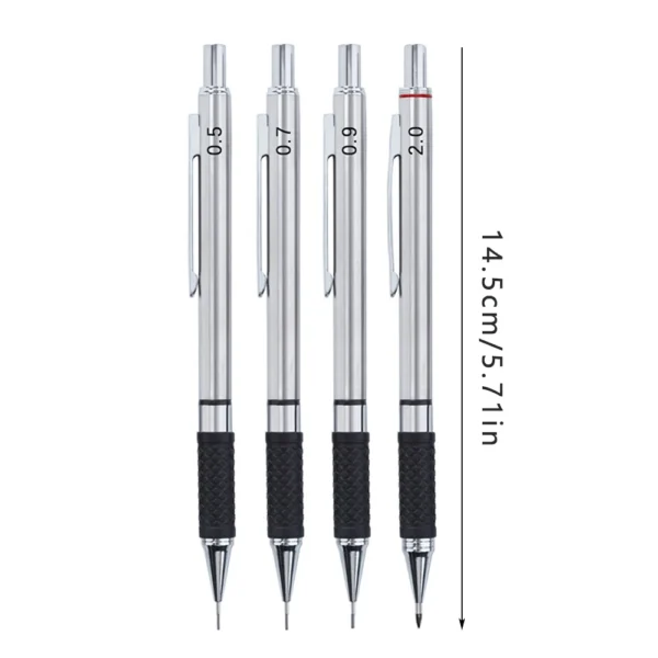 Metal Mechanical Pencil set with pencil grip Leads Art Drawing Student Office Supplies 0.5/0.7/0.9/2.0mm Automatic Pencil - Image 6