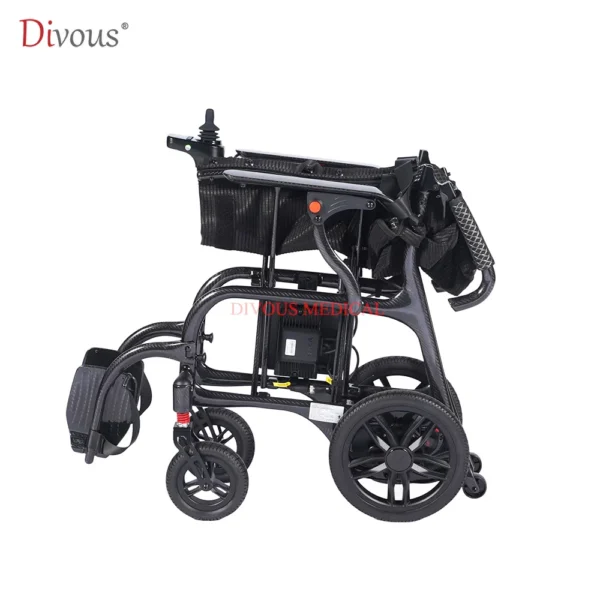Hot New Design Luxury Portable Lightweight Ultra Light Foldable Carbon Fiber Electric Wheelchair For Disabled Wheelchair - Image 5